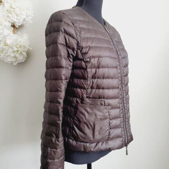 MooRER Verona Women's Puffer Jacket  Dark Brown Size Small  Made in Italy EUC - Picture 4 of 16